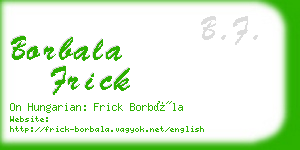 borbala frick business card